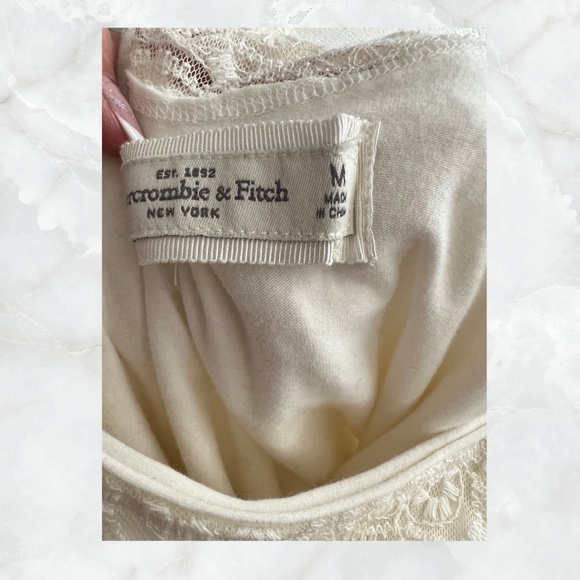 Abercrombie Off White Stretch Lace Mini Dress - Picture 3 of 5